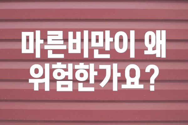 마른비만이 왜 위험한가요?