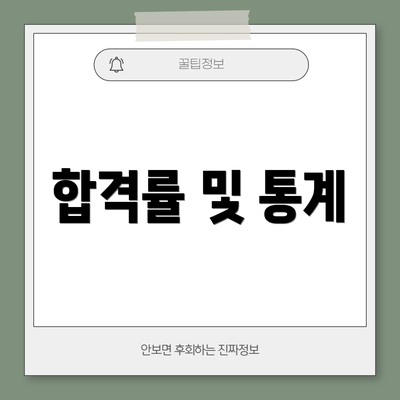 합격률 및 통계