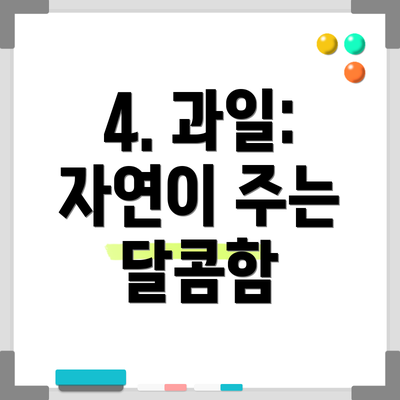 4. 과일: 자연이 주는 달콤함