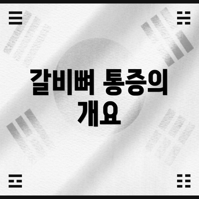 갈비뼈 통증의 개요