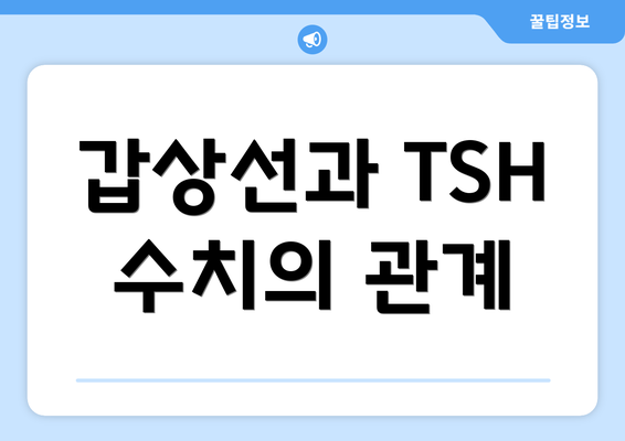 갑상선과 TSH 수치의 관계