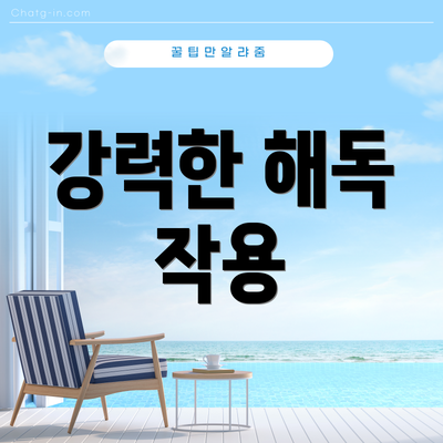 강력한 해독 작용