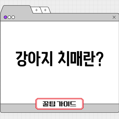 강아지 치매란?