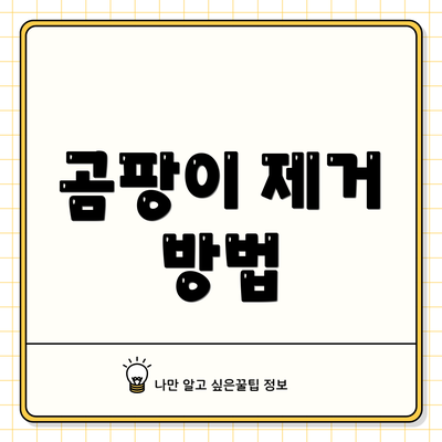 곰팡이 제거 방법