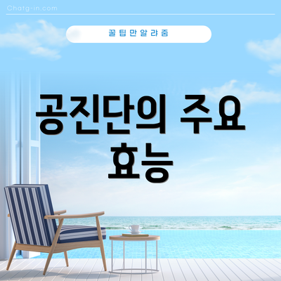 공진단의 주요 효능