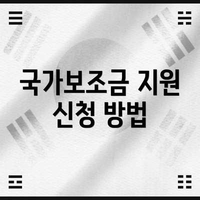 국가보조금 지원 신청 방법