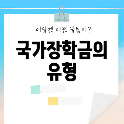 국가장학금의 유형