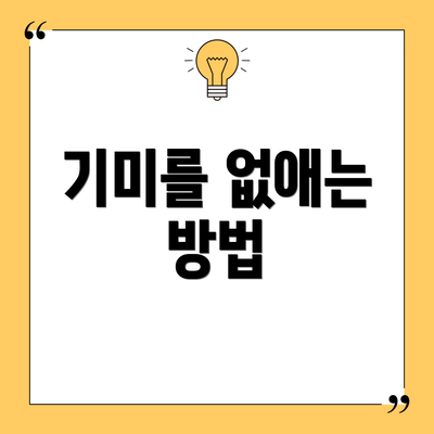 기미를 없애는 방법