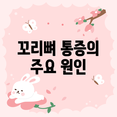 꼬리뼈 통증의 주요 원인