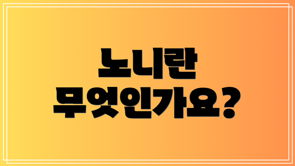 노니란 무엇인가요?