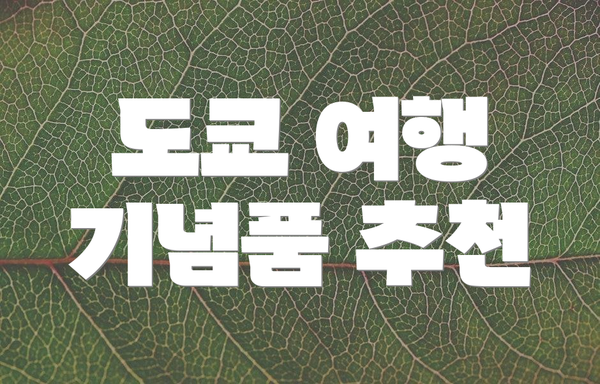 도쿄 여행 기념품 추천