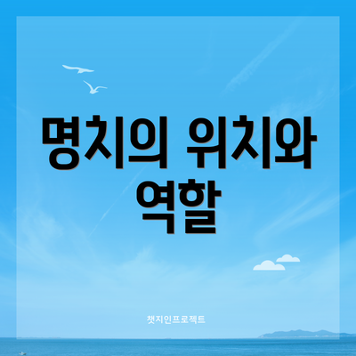 명치의 위치와 역할