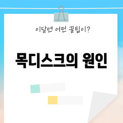 목디스크의 원인