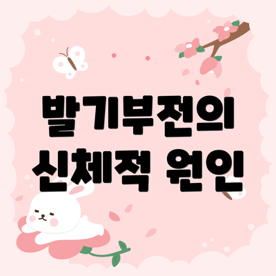 발기부전의 신체적 원인