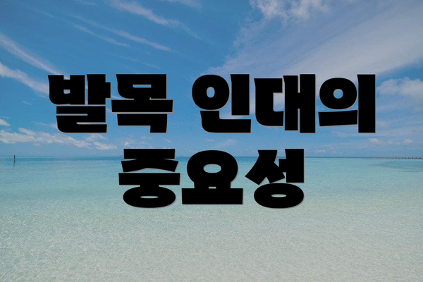 발목 인대의 중요성