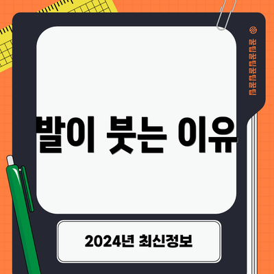 발이 붓는 이유