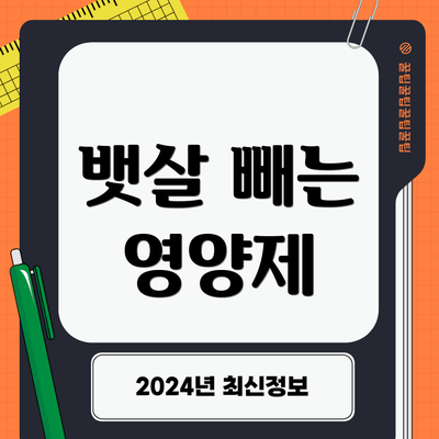 뱃살 빼는 영양제