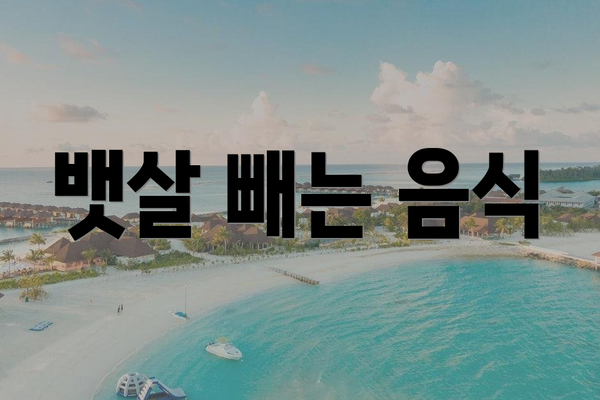 뱃살 빼는 음식