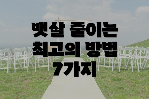 뱃살 줄이는 최고의 방법 7가지
