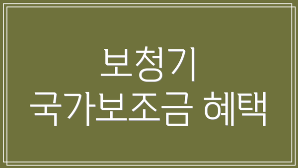 보청기 국가보조금 혜택