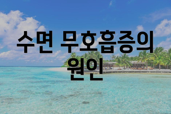 수면 무호흡증의 원인