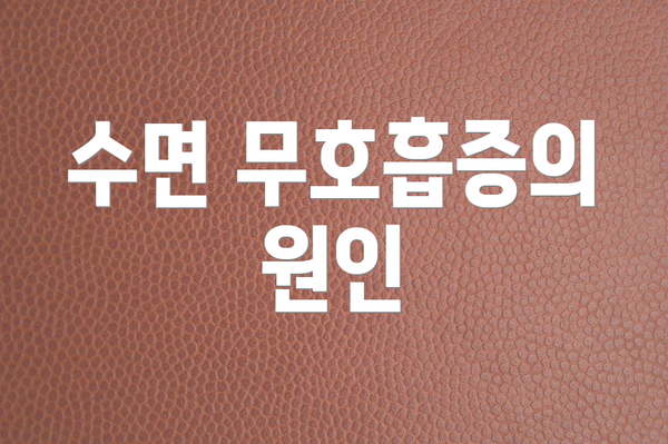 수면 무호흡증의 원인