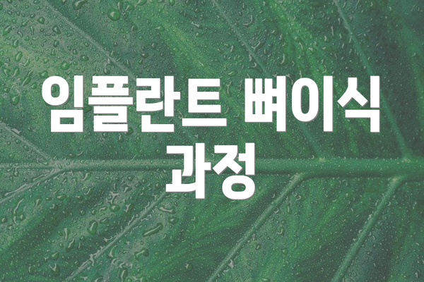 임플란트 뼈이식 과정