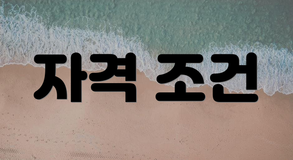 자격 조건