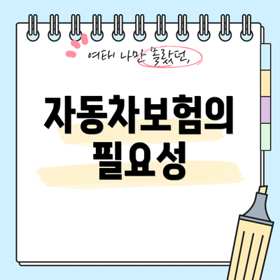 자동차보험의 필요성