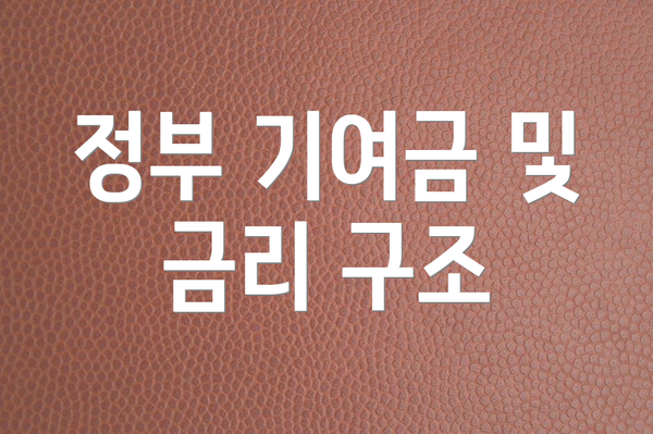 정부 기여금 및 금리 구조