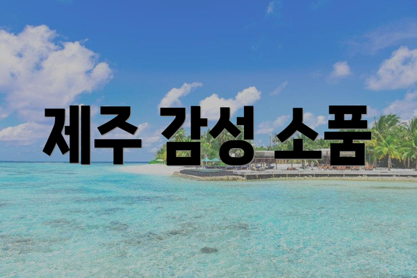 제주 감성 소품