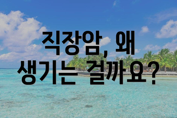 직장암, 왜 생기는 걸까요?