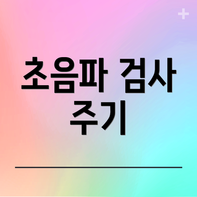초음파 검사 주기
