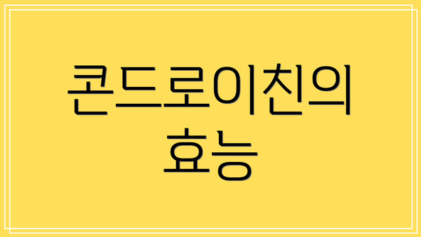 콘드로이친의 효능