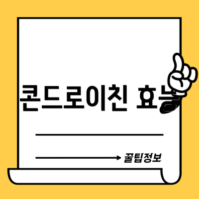 콘드로이친 효능
