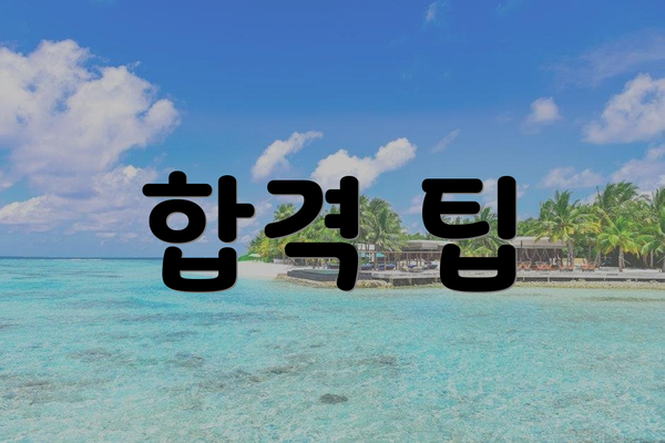 합격 팁