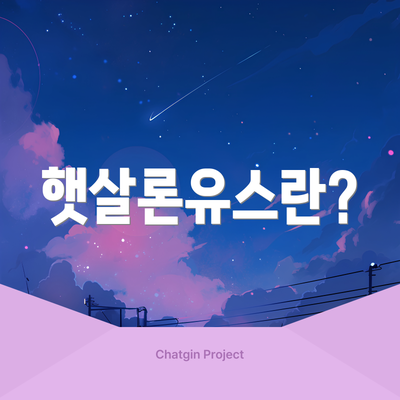 햇살론유스란?