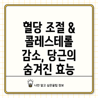 혈당 조절 & 콜레스테롤 감소, 당근의 숨겨진 효능
