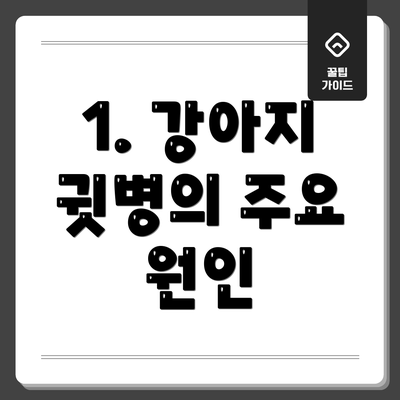 1. 강아지 귓병의 주요 원인