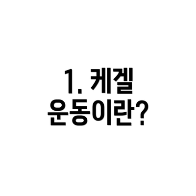 1. 케겔 운동이란?