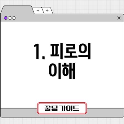 1. 피로의 이해