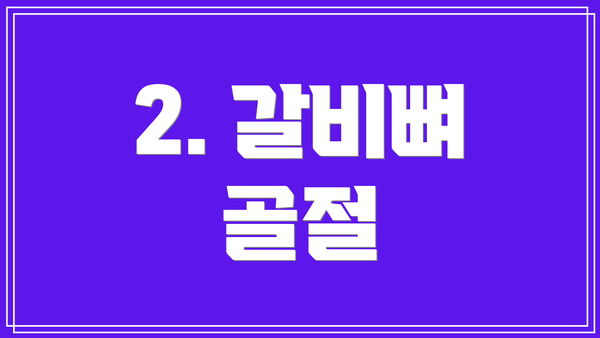 2. 갈비뼈 골절