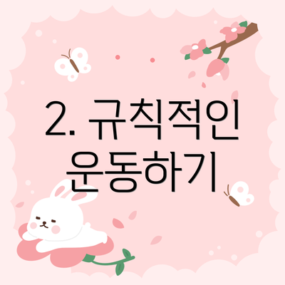 2. 규칙적인 운동하기