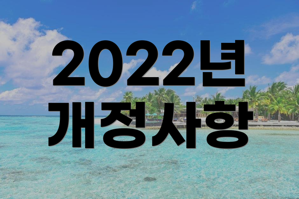 2022년 개정사항