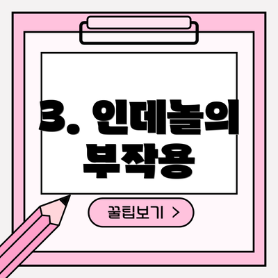 3. 인데놀의 부작용