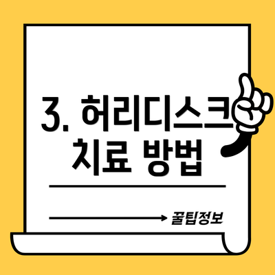 3. 허리디스크 치료 방법