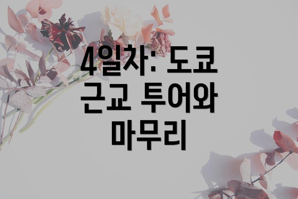 4일차: 도쿄 근교 투어와 마무리