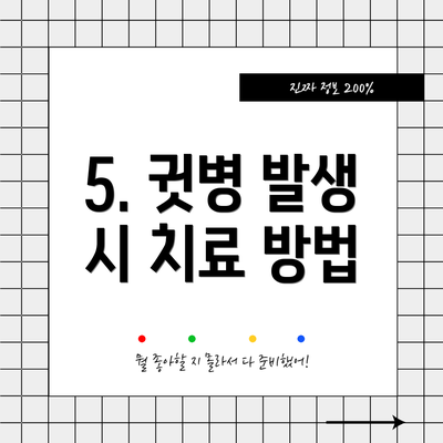 5. 귓병 발생 시 치료 방법