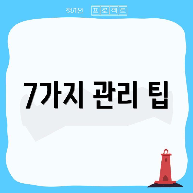 7가지 관리 팁