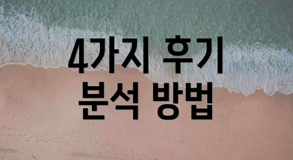4가지 후기 분석 방법